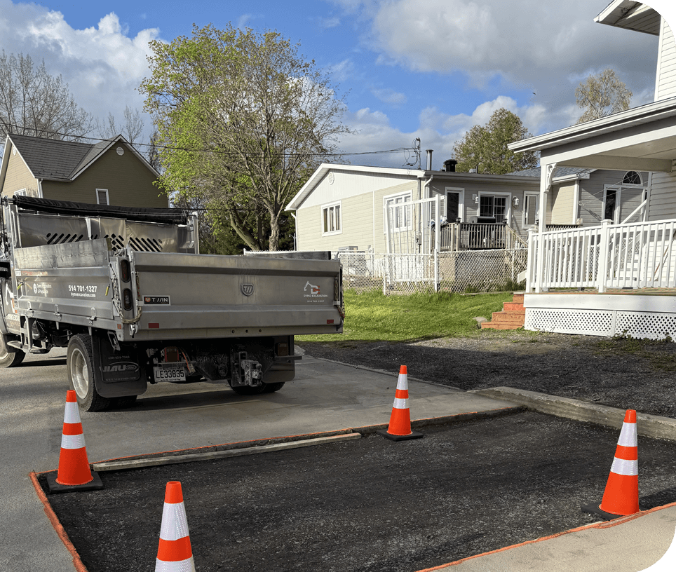 Residential asphalt driveway repair