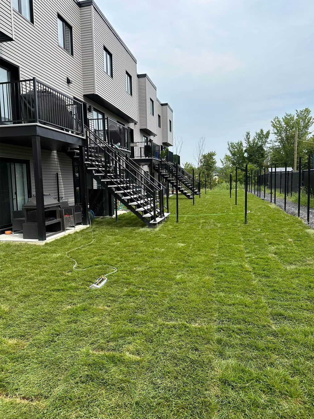 Land grading in backyard